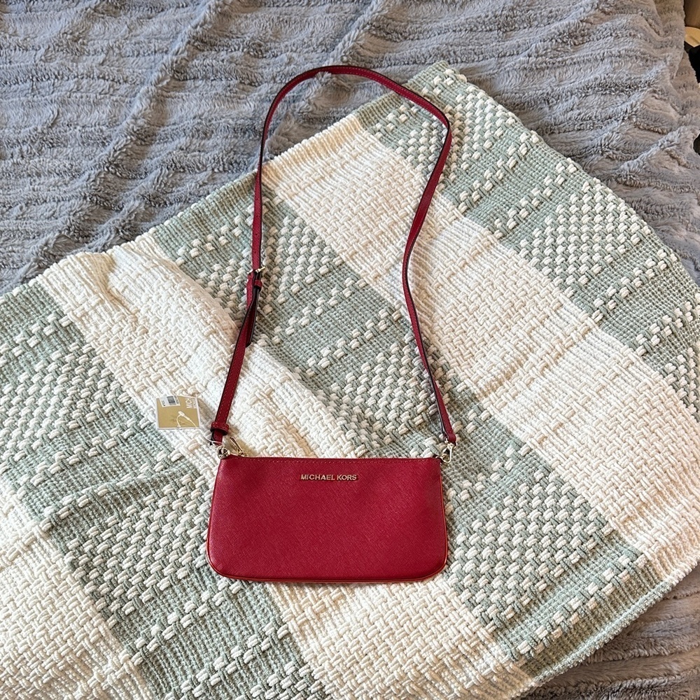 NWT Michael Kors red crossbody